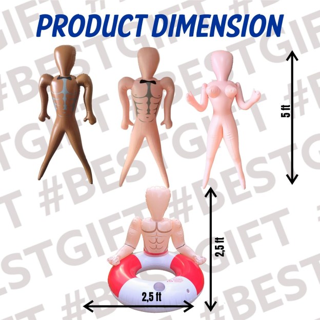 Groom Inflatable Doll Bachelor Party Supplies, Fun Custom Bachelor Party Creative Gifts for Bride, Printed Face Inflatable Man Party Gifts
