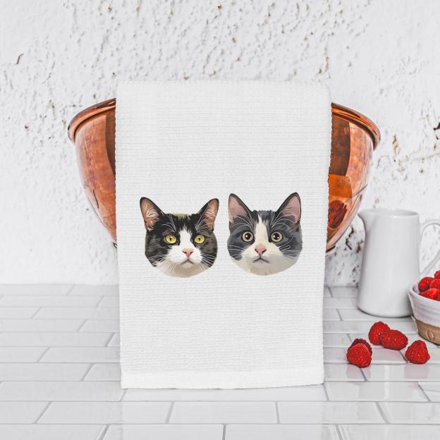 Custom Pet Photo + Name Personalized Towel
