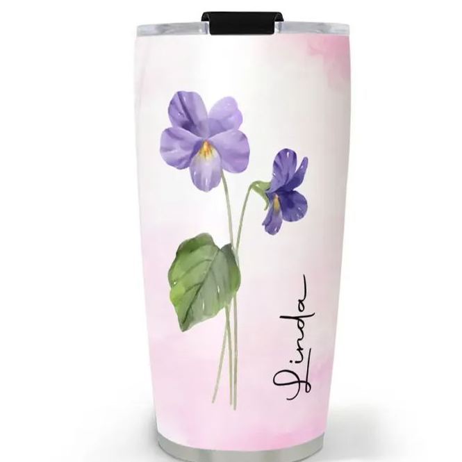 Live Bloom Wildly - Personalized Custom Tumbler