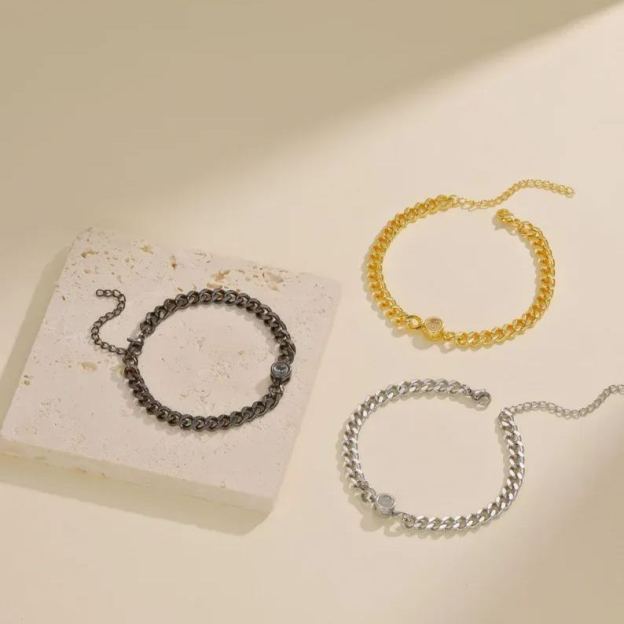 Personalized Gift For Father, Dad Bracelet, Custom Photo Bracelet for Men, Birthday Anniversary Gift for Him Husband Boyfriend, Keepsake