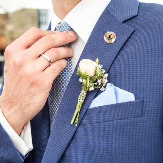 Men's lapel pins, corsage jewelry, lapel pin souvenirs, wedding day gifts for bride and groom