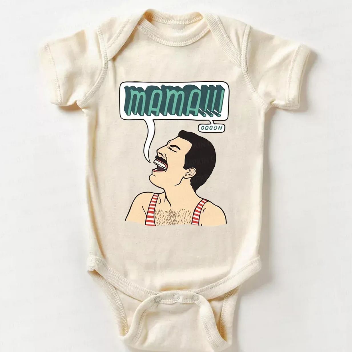 Funny Crazy Man Bodysuit For Baby