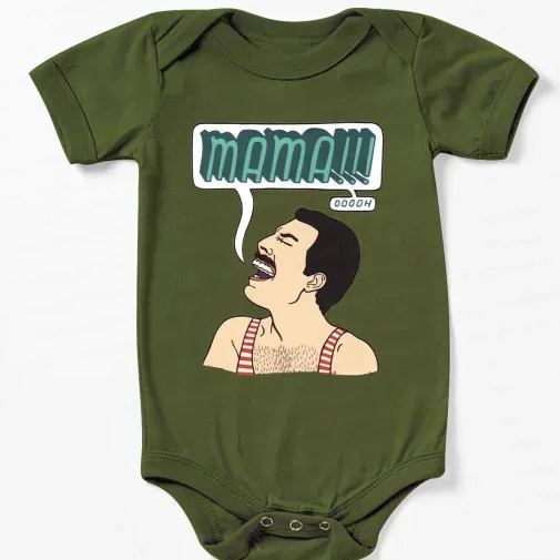Funny Crazy Man Bodysuit For Baby