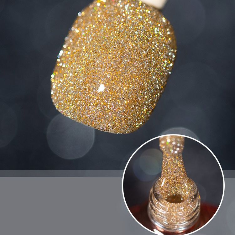 Pop Glitter Bouncy Gel Crushed Diamond Nail Polish Gel