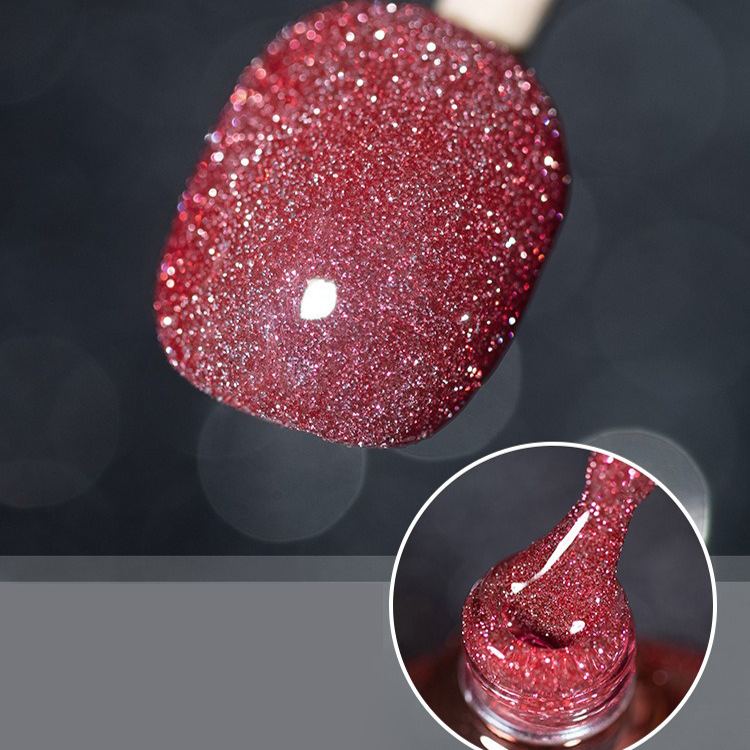 Pop Glitter Bouncy Gel Crushed Diamond Nail Polish Gel