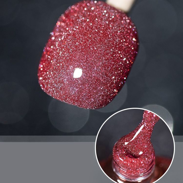 Pop Glitter Bouncy Gel Crushed Diamond Nail Polish Gel