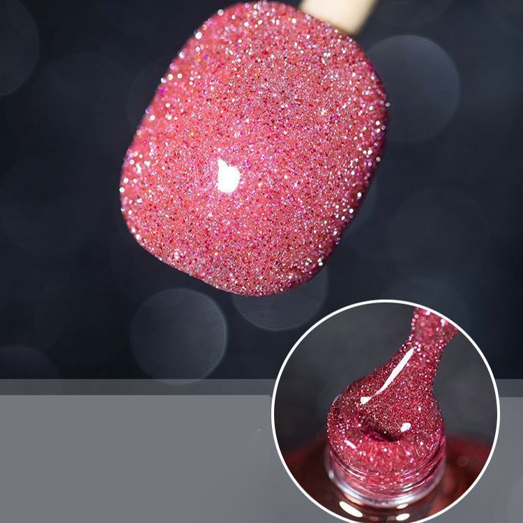 Pop Glitter Bouncy Gel Crushed Diamond Nail Polish Gel