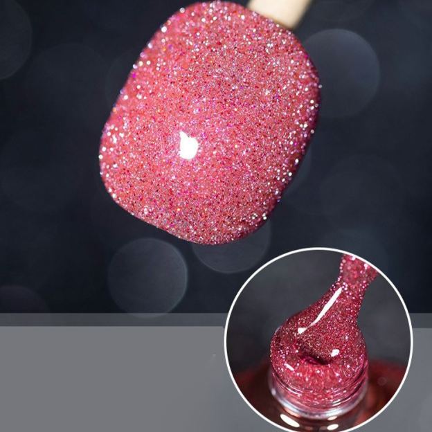 Pop Glitter Bouncy Gel Crushed Diamond Nail Polish Gel