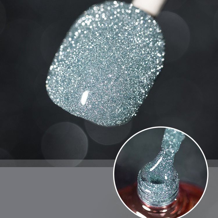 Pop Glitter Bouncy Gel Crushed Diamond Nail Polish Gel