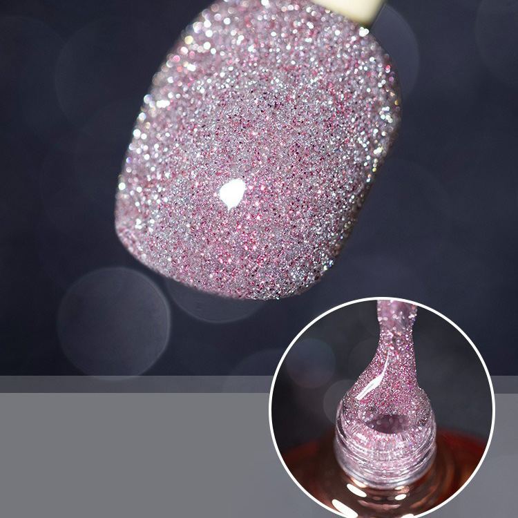 Pop Glitter Bouncy Gel Crushed Diamond Nail Polish Gel