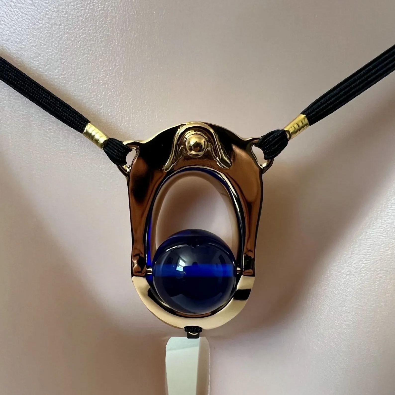 Sexy Open Crotch Outdoor Conditioning Metal Lock Thongs