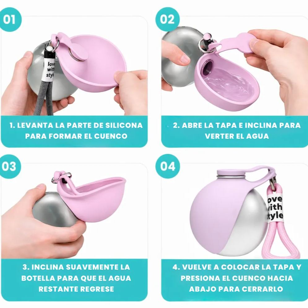 Botella Portátil Para Perros