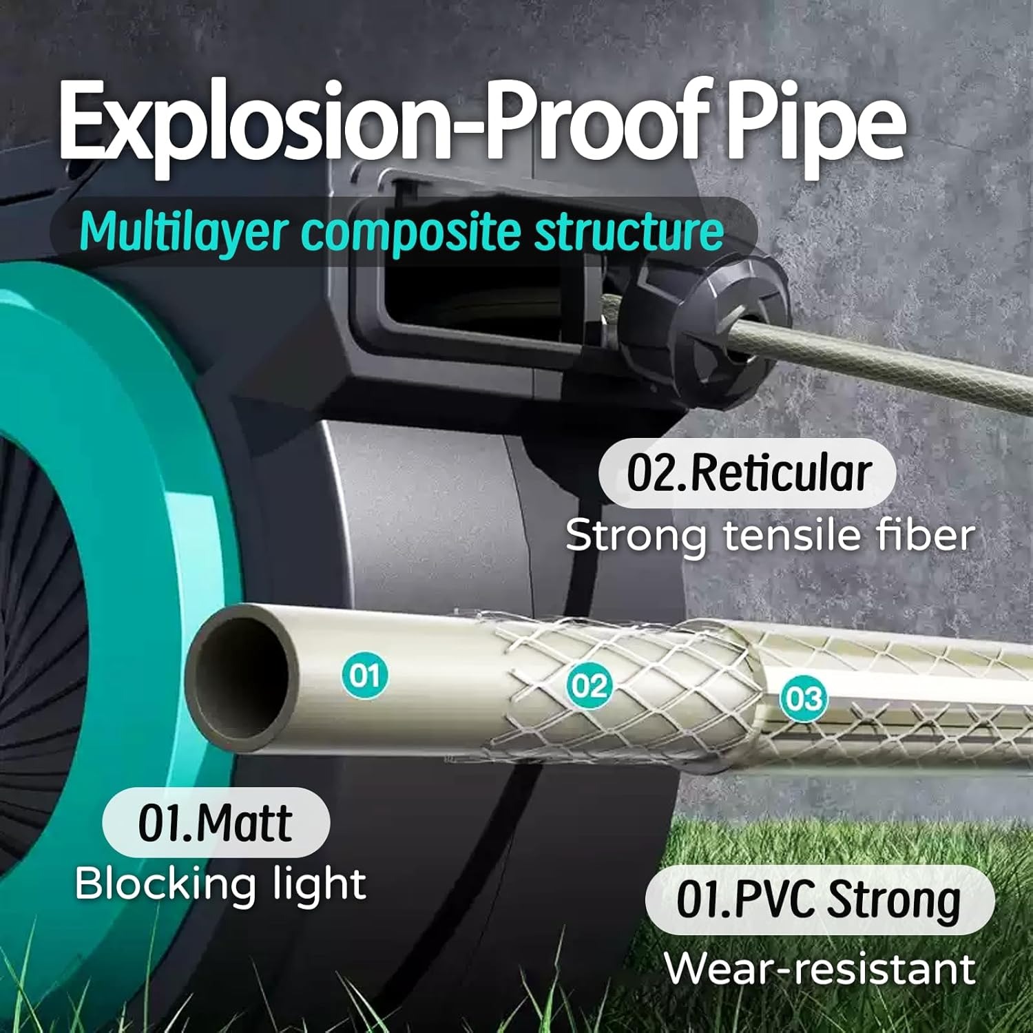 Auto Retractable Recovery Hose Hose Car Wash High Pressure Nozzle