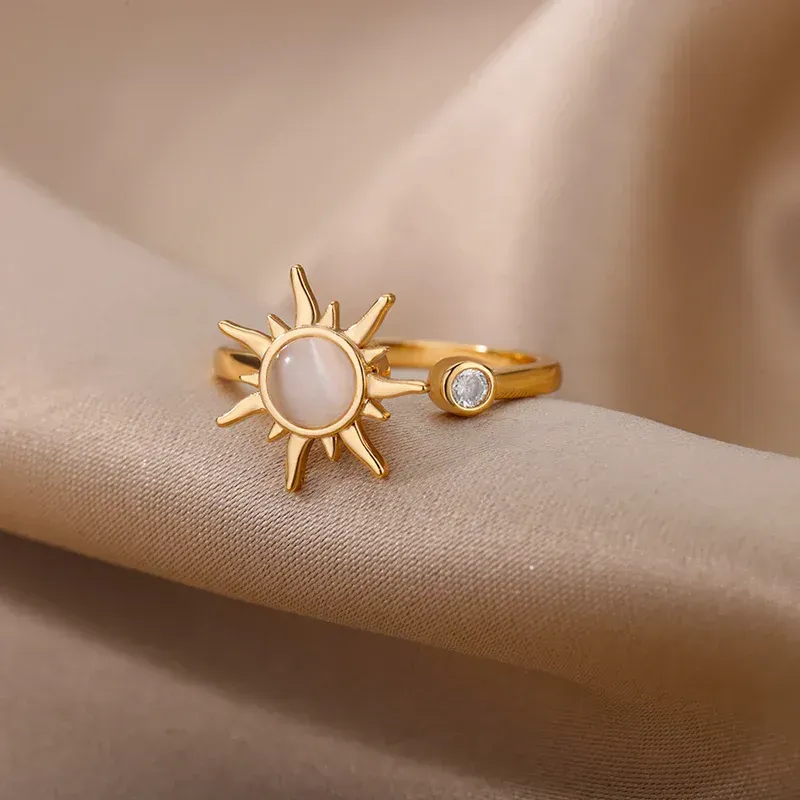 New sunflower open ring