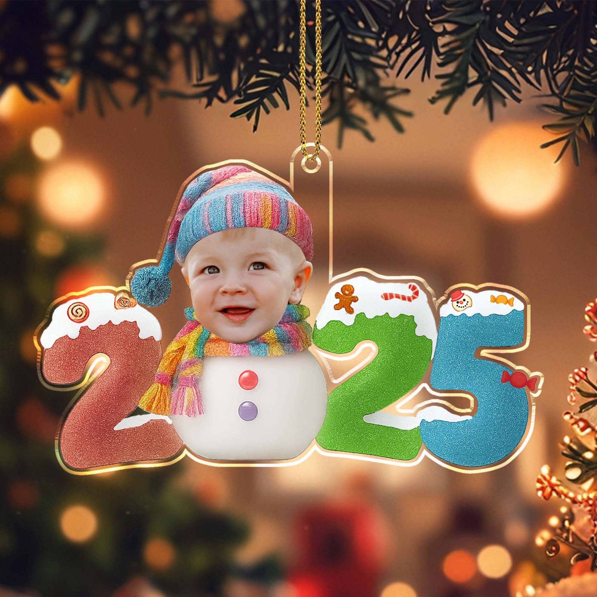 Personalized Photo Acrylic Christmas Ornament