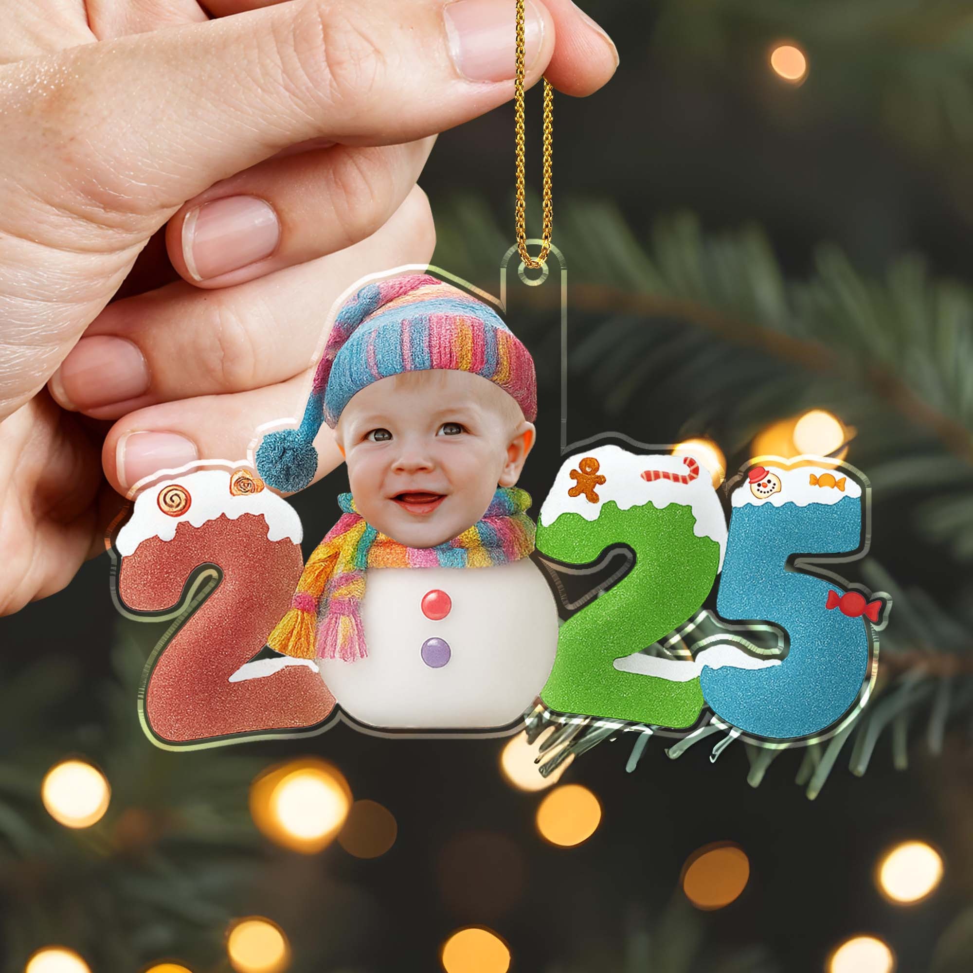 Personalized Photo Acrylic Christmas Ornament