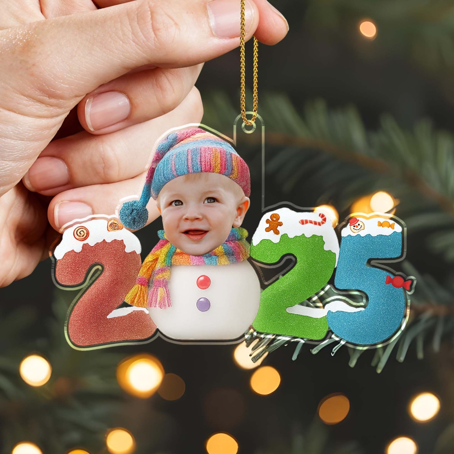 Personalized Photo Acrylic Christmas Ornament