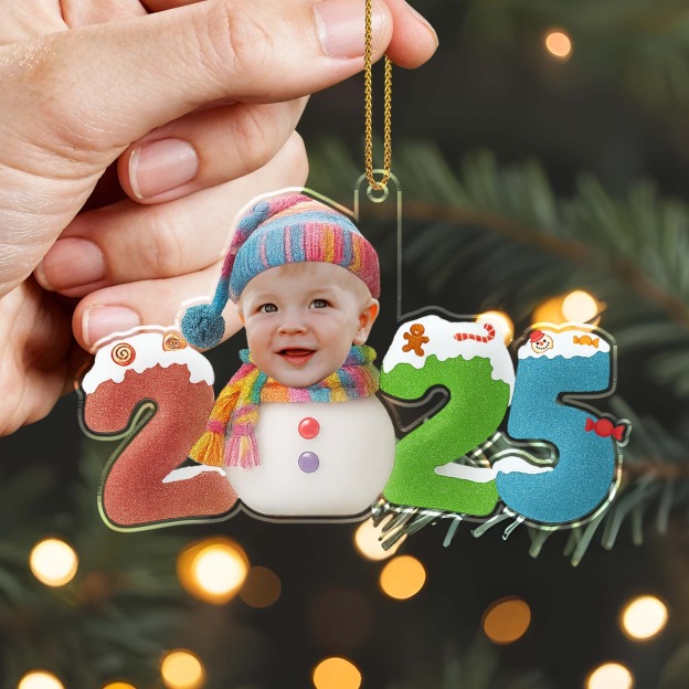 Personalized Photo Acrylic Christmas Ornament