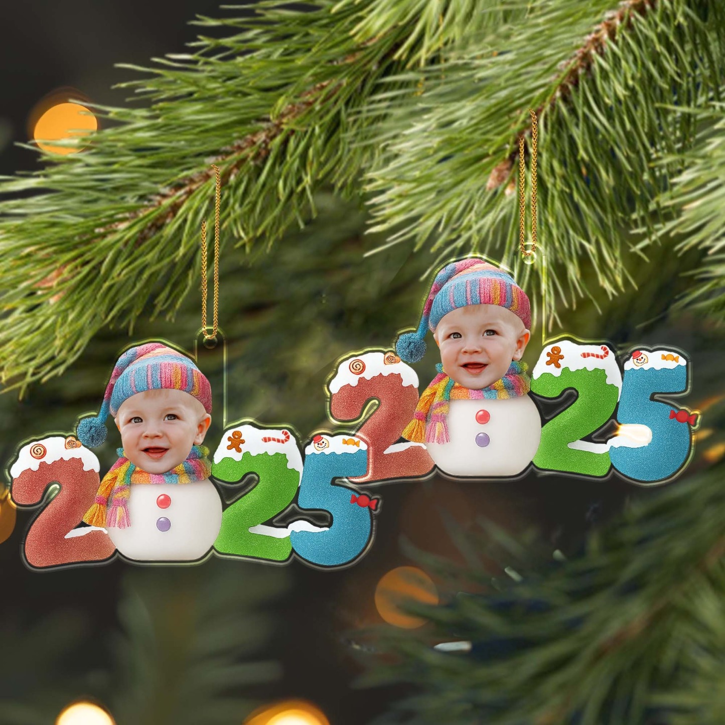 Personalized Photo Acrylic Christmas Ornament