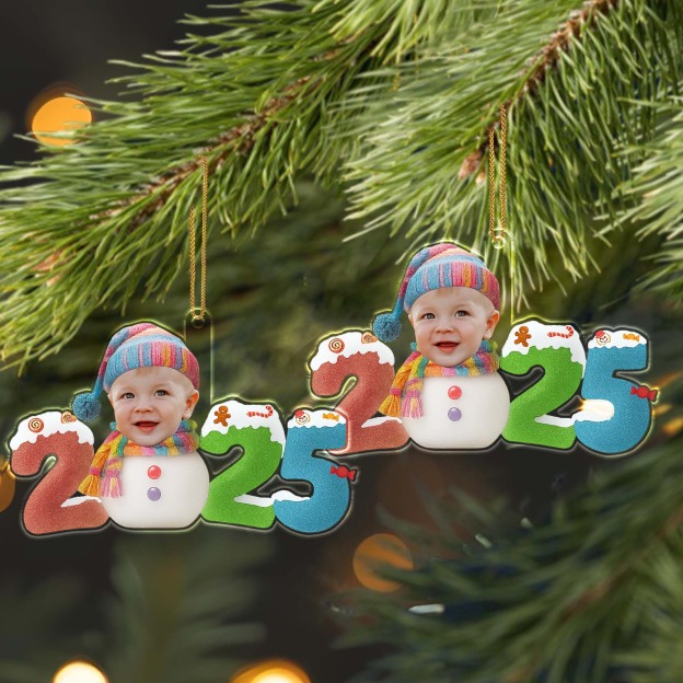 Personalized Photo Acrylic Christmas Ornament