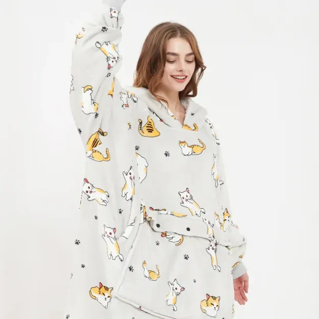 Double-layered thickened lazy-person pajamas