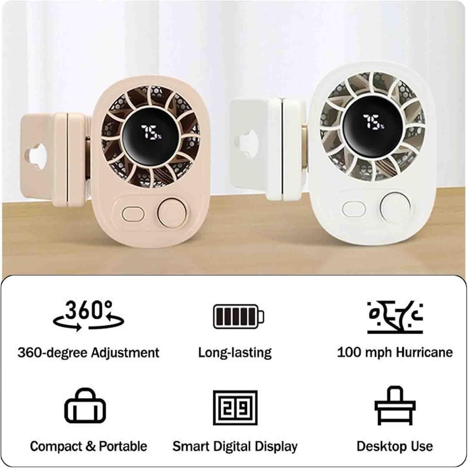 Car Clip-on Fan with LED Display