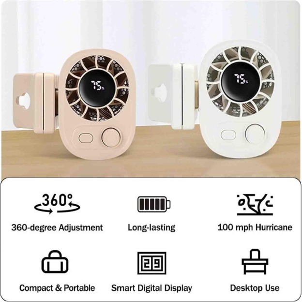 Car Clip-on Fan with LED Display