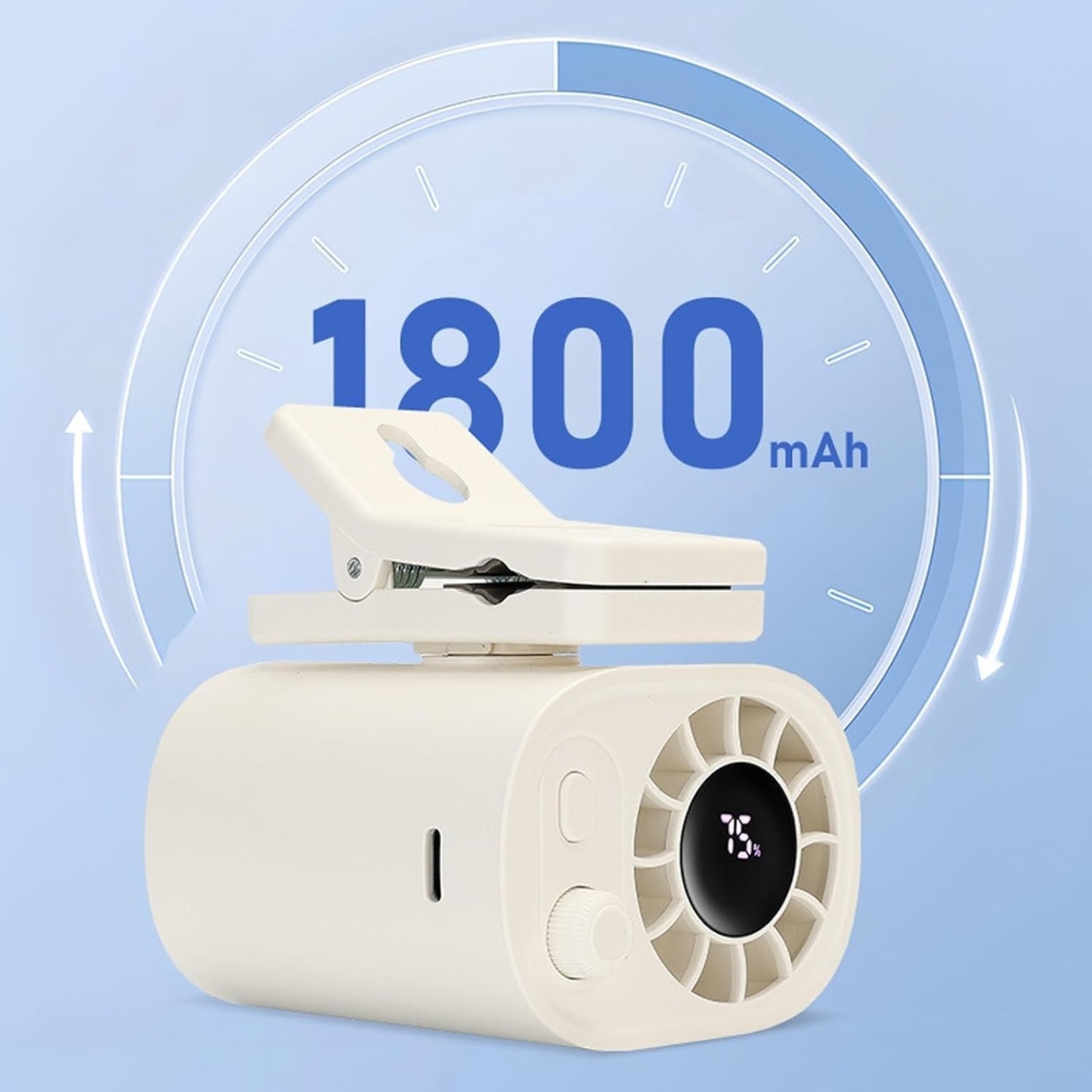 Car Clip-on Fan with LED Display