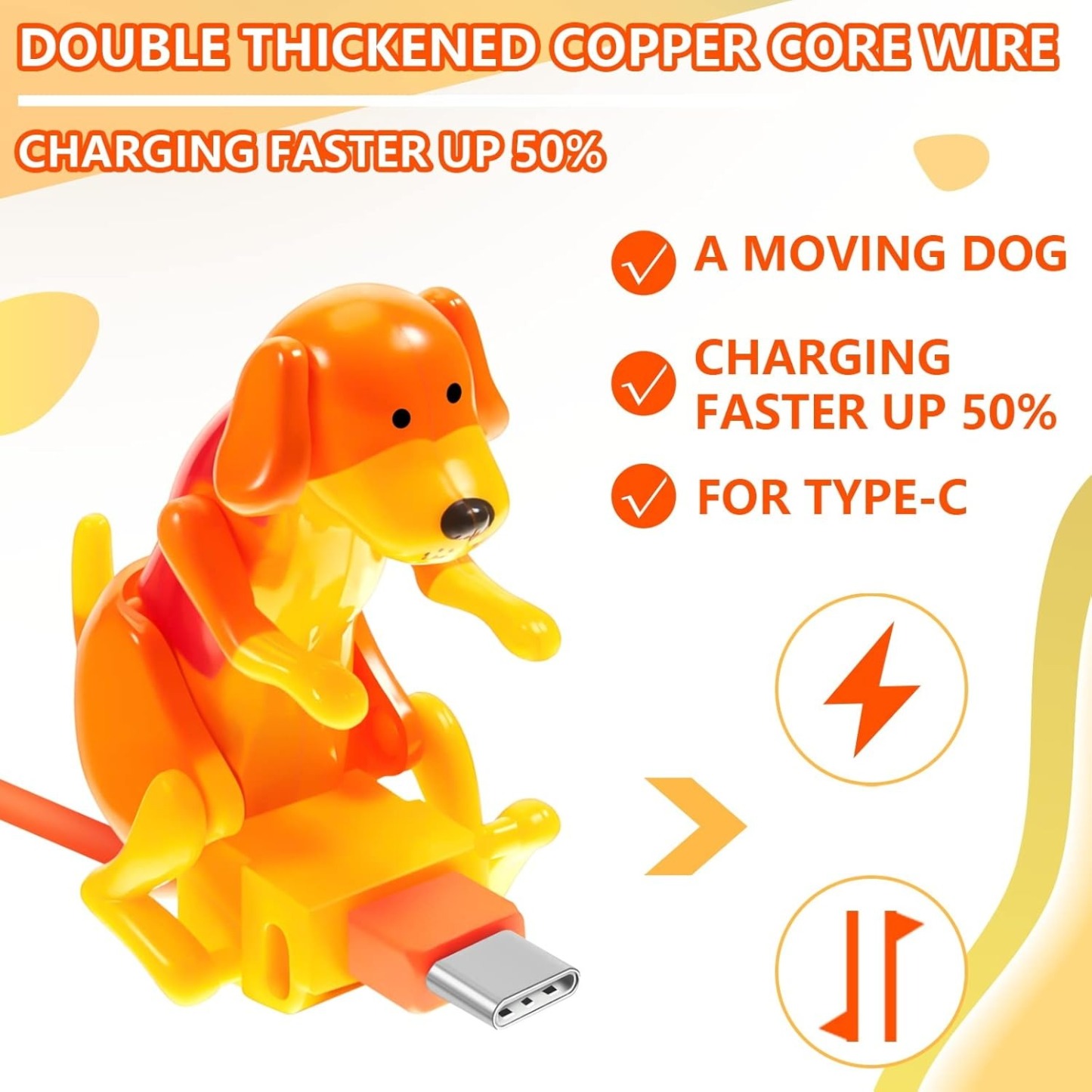 Moving Rogue Dog Cell Phone Data Charging Cable