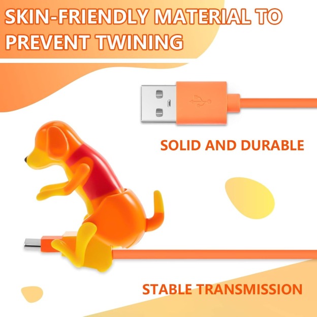 Moving Rogue Dog Cell Phone Data Charging Cable
