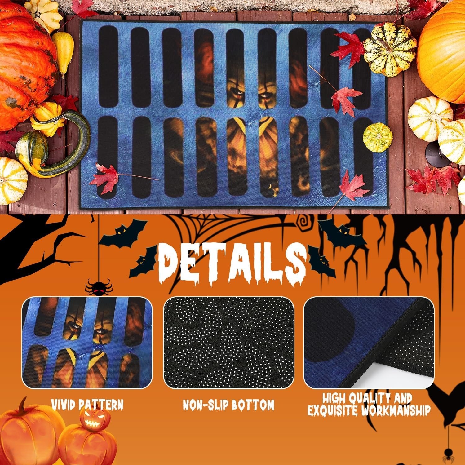 3D Halloween Clown Visual Dizziness Carpet