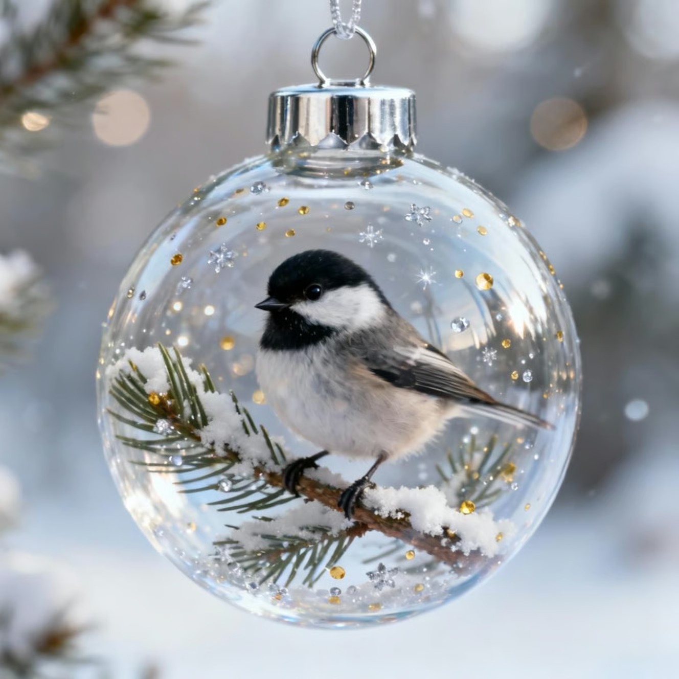 Christmas tree animal ball pendant