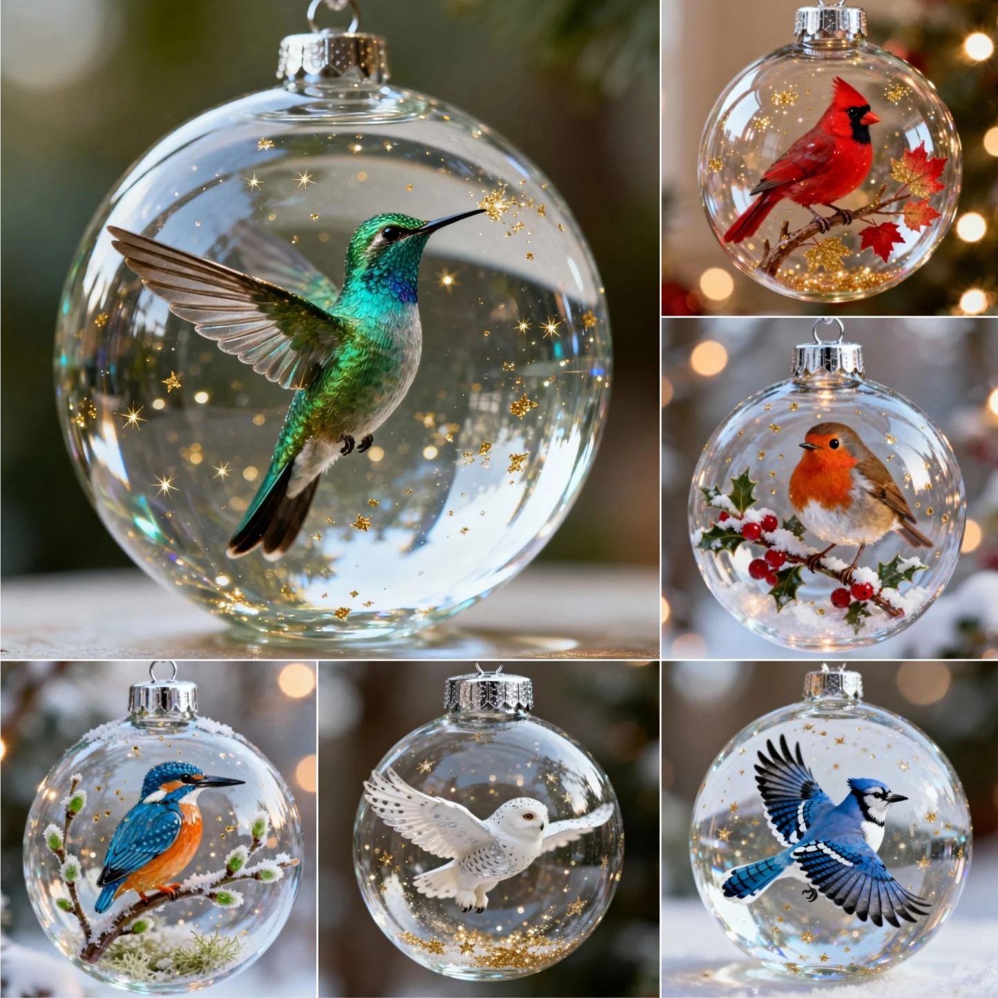 Christmas tree animal ball pendant