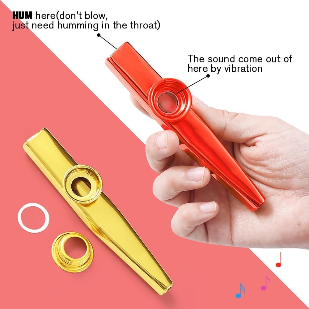 Gold-plated kazoo mouth-blown instrument