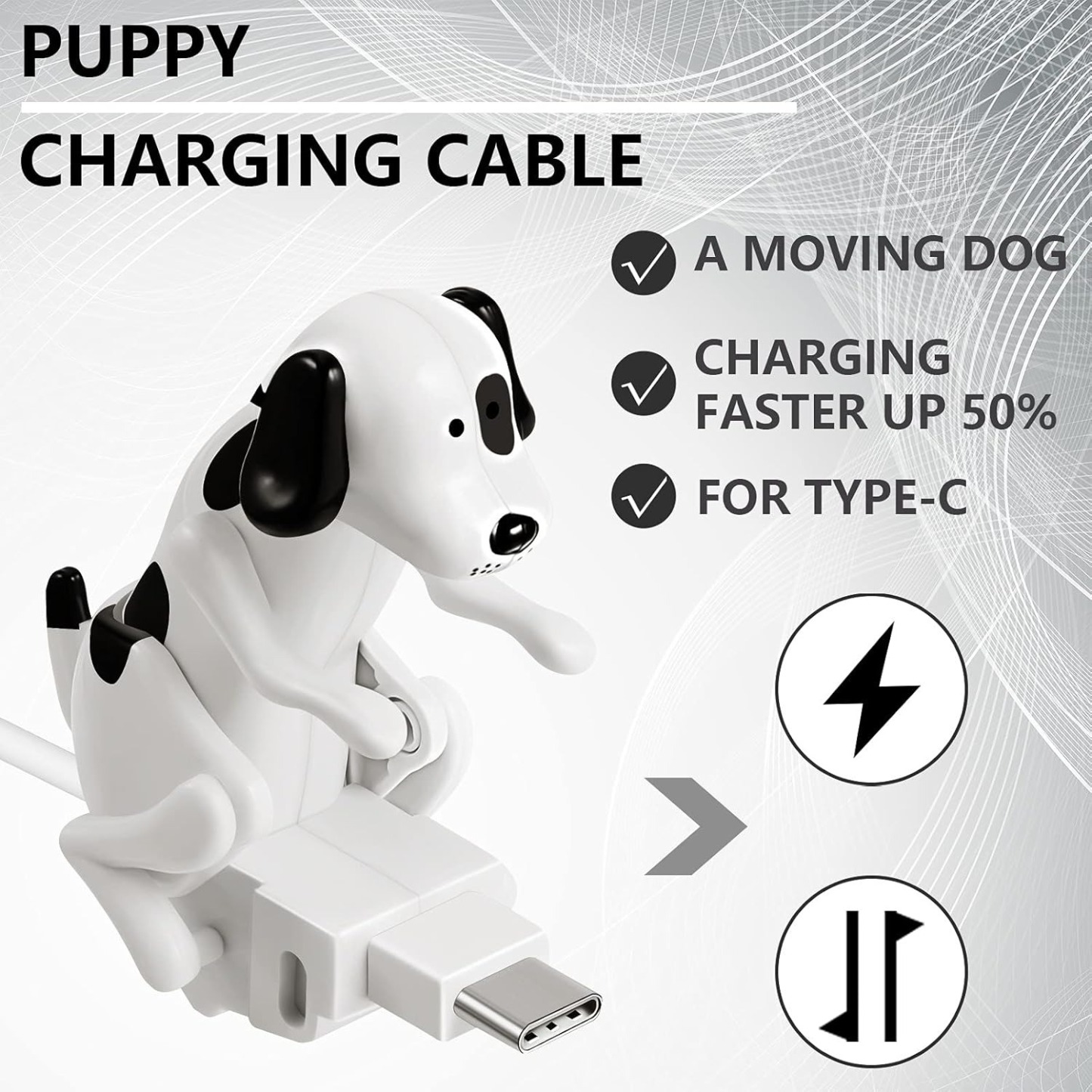 Moving Rogue Dog Cell Phone Data Charging Cable