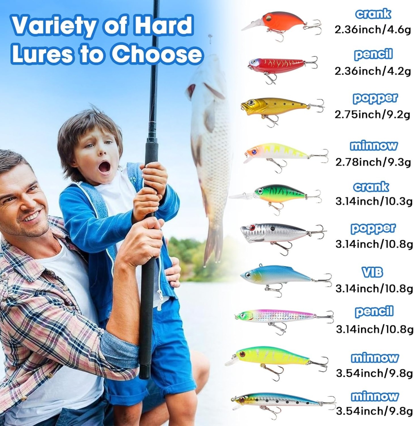 24-piece fishing lure set blind box