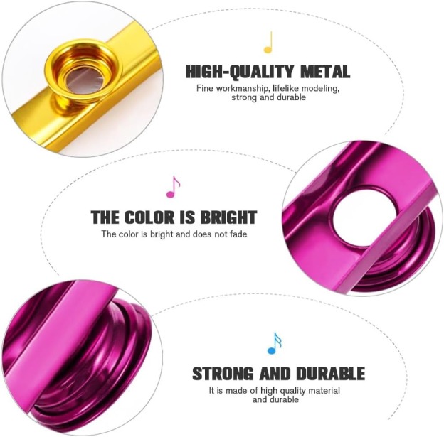 Gold-plated kazoo mouth-blown instrument