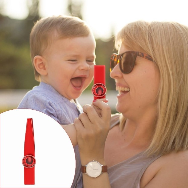 Gold-plated kazoo mouth-blown instrument