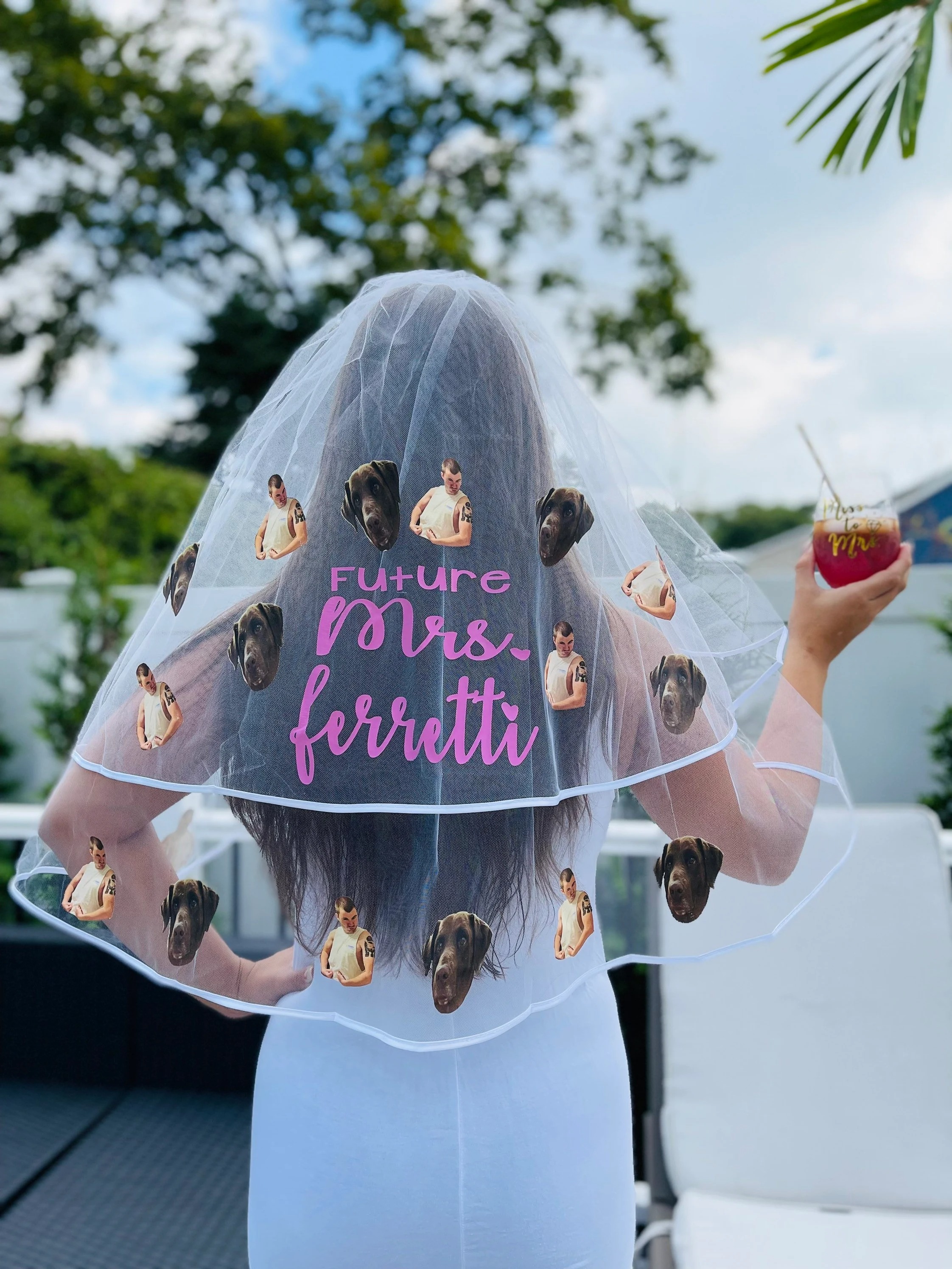 Personalized veil funny gift for bride
