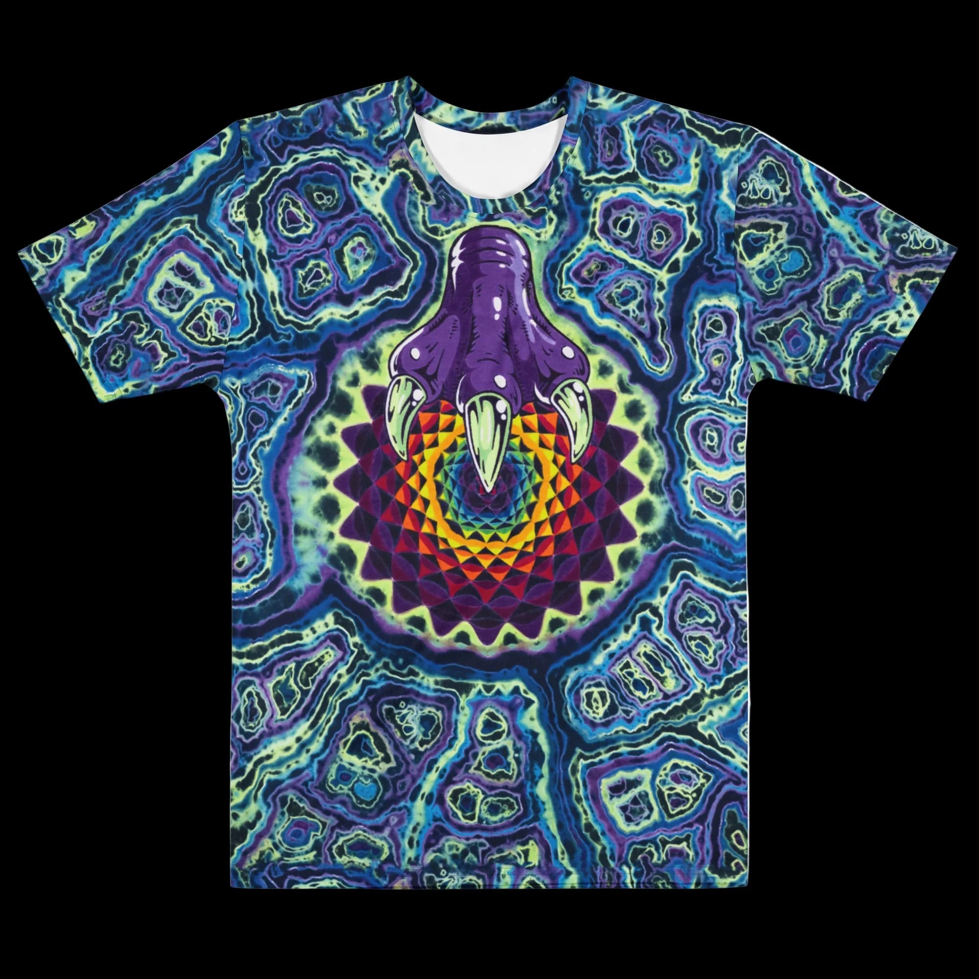 Irregular print crew neck short-sleeved shirt