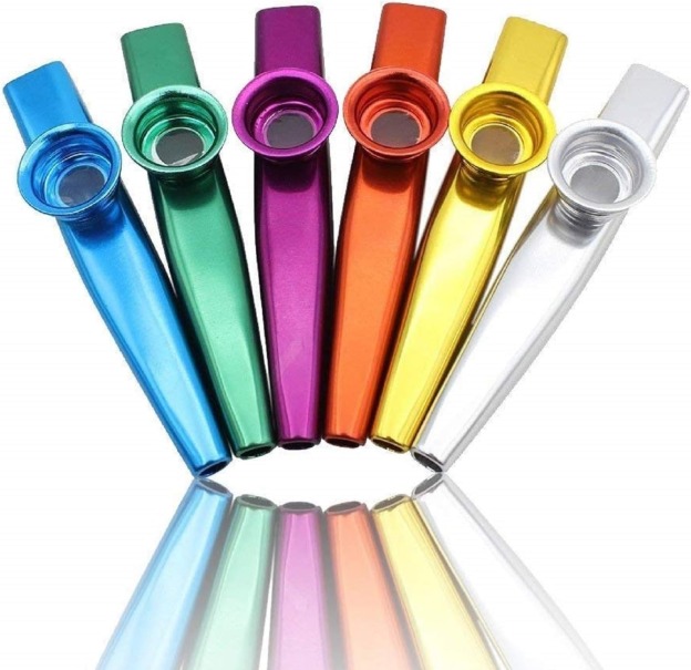 Gold-plated kazoo mouth-blown instrument