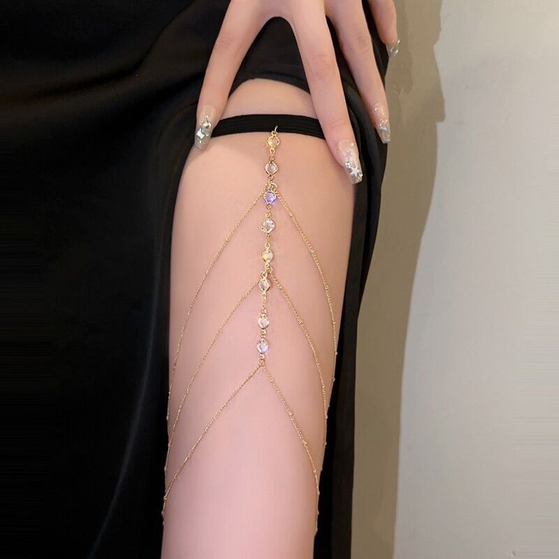 Triple Tassel Rhinestone Leggings