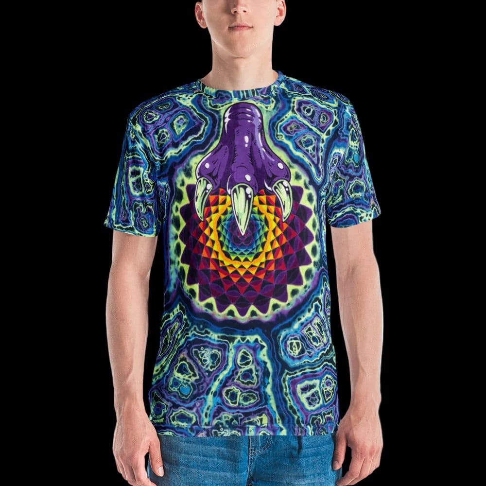 Irregular print crew neck short-sleeved shirt