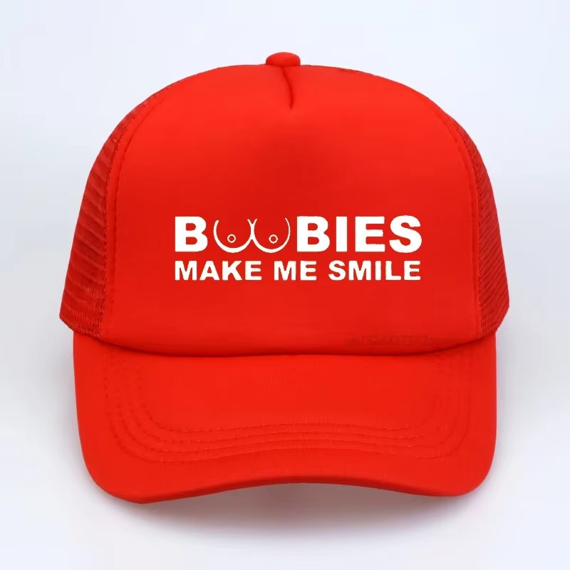Boobies Make Me Smile Adjustable Baseball Cap