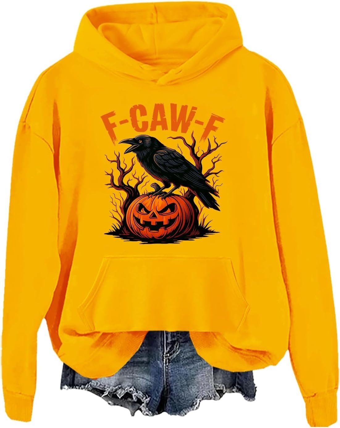 Funny Crow Pumpkin Hoodie