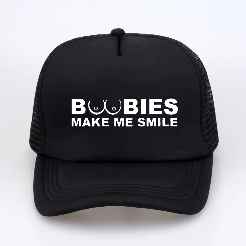 Boobies Make Me Smile Adjustable Baseball Cap