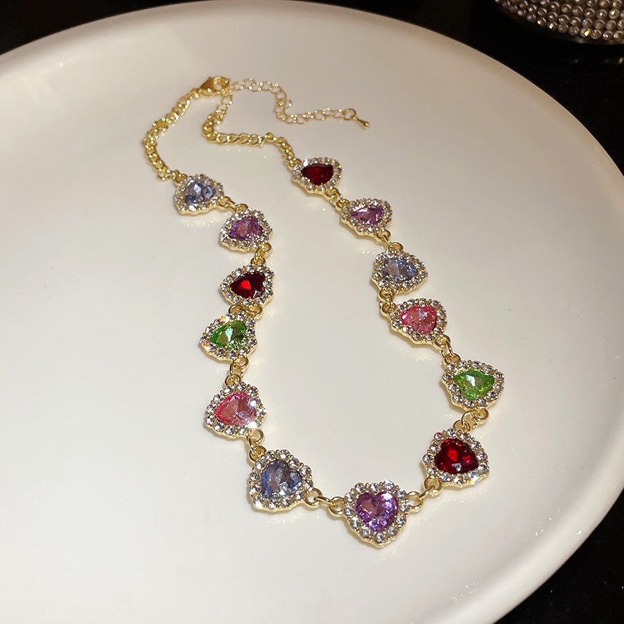  Personalized Simple Diamond Heart Necklace