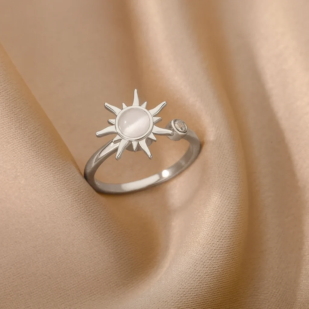 New sunflower open ring