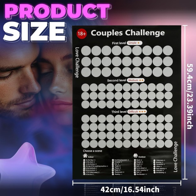 Valentine's Day Scratch Poster 94 Sex Positions Challenge 