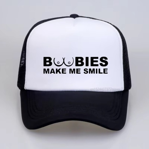 Boobies Make Me Smile Adjustable Baseball Cap